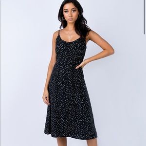 Princess Polly Erskine Midi Dress Black